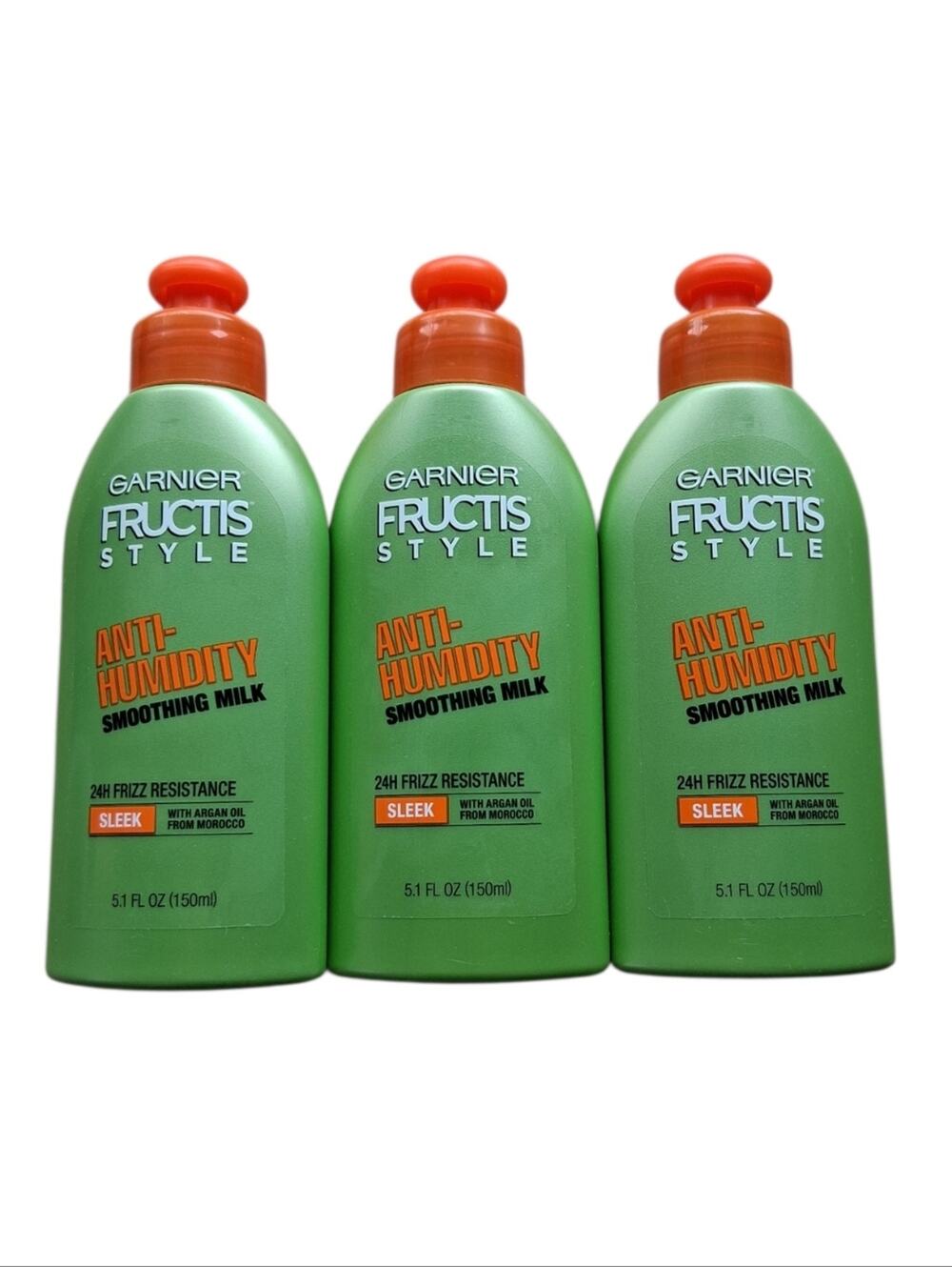 NEW Garnier Fructis Style Anti Humidity Smoothing Milk 5.1 Fl Oz Bundle Of 3